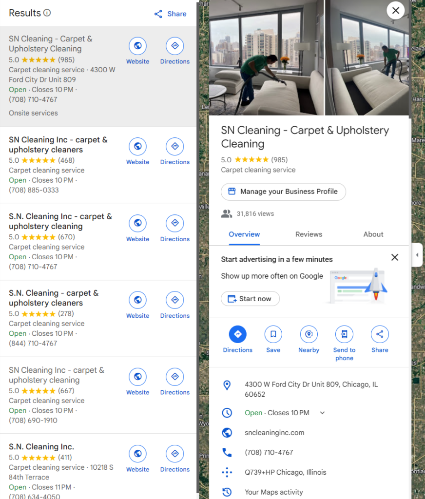 a screenshot of some of our 4000 awesome reviews