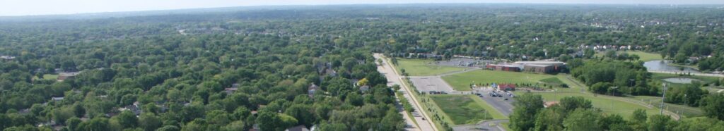 An aerial shot of Buffalo Grove